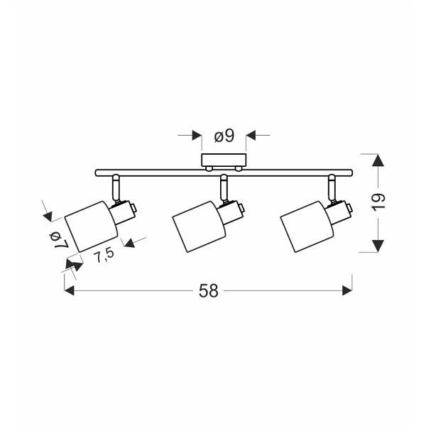 Agra Lampa Sufitowa Brunatny 3X40W E14 Klosz Bursztynowy Candellux