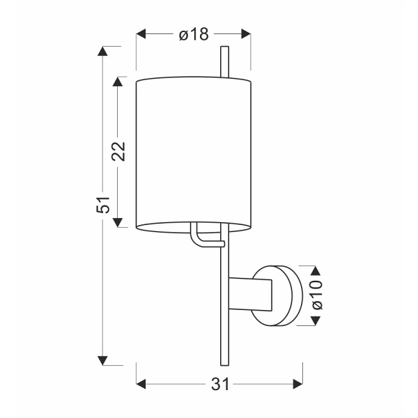 Bendi Lampa Kinkiet Czarny 1X40W E27 Abażur Zielony Candellux