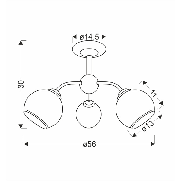 Marinen Lampa Wisząca Czarny 3X40W E27 Klosz Biały Z Obwódką Candellux