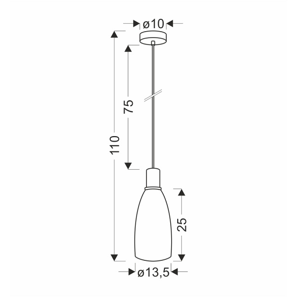 Udin Big Lampa Wisząca Czarny 1X15W Gu10 Klosz Szary Candellux