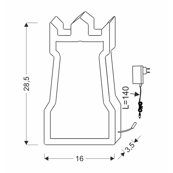 Tower Lampa Stołowa 11W Led 3000K Iq Kids Złoty Candellux