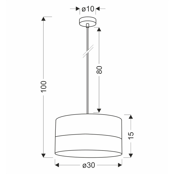 Orto Lampa Wisząca Biały+Drewniany 1X60W E27 Abażur Brązowy+Biały Candellux