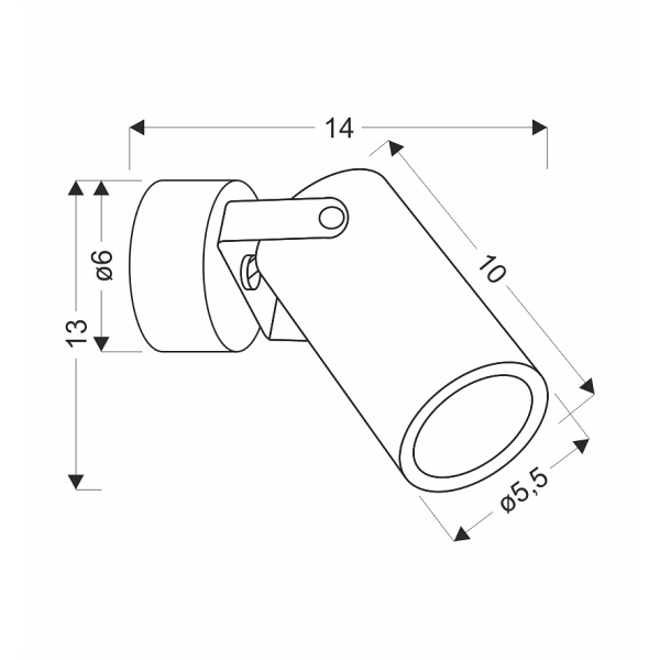 Gary Lampa Kinkiet Czarny 1X15W Gu10 Klosz Czarny Candellux
