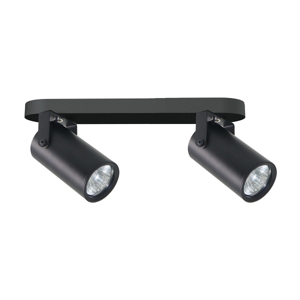 Gary Lampa Sufitowa Listwa Czarny 2X15W Gu10 Klosz Czarny Candellux