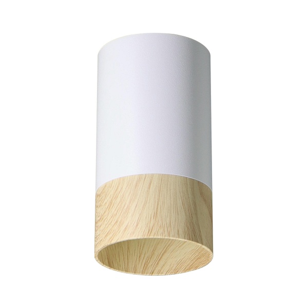 Conti Lampa Sufitowa Tuba 1X15W Gu10 5,5/10 Biały+Drewniany Candellux