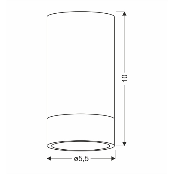 Conti Lampa Sufitowa Tuba 1X15W Gu10 5,5/10 Biały+Drewniany Candellux