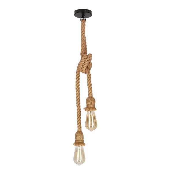 Videa Lampa Wisząca Czarny+Beżowy 2X40W E27 Candellux