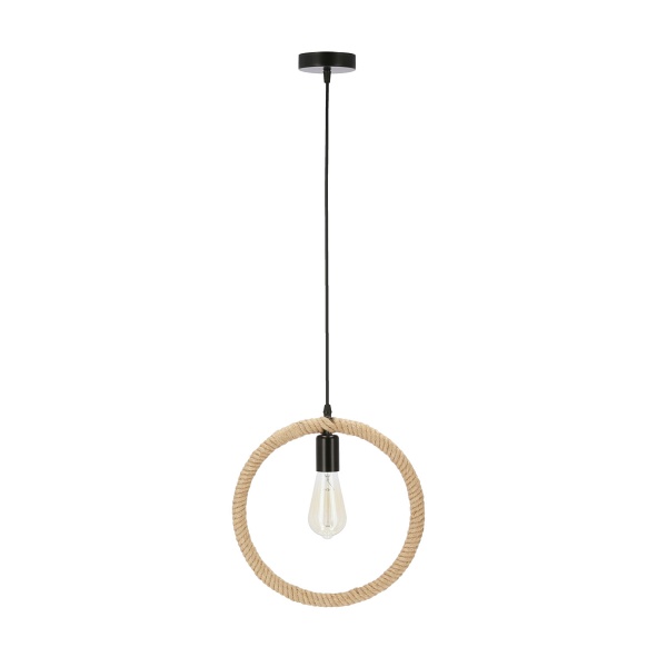 Kolo Lampa Wisząca Czarny+Beżowy 1X40W E27 Candellux