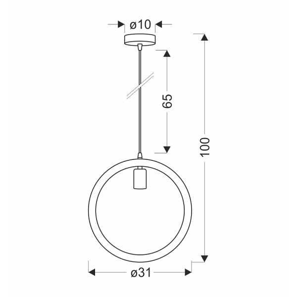 Kolo Lampa Wisząca Czarny+Beżowy 1X40W E27 Candellux