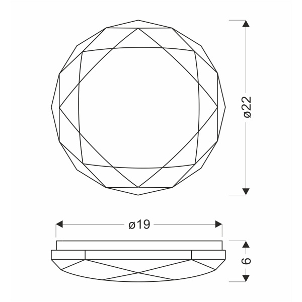 Baldo Lampa Sufitowa Plafon 21Cm 12W Led 4000K Klosz Biały Candellux