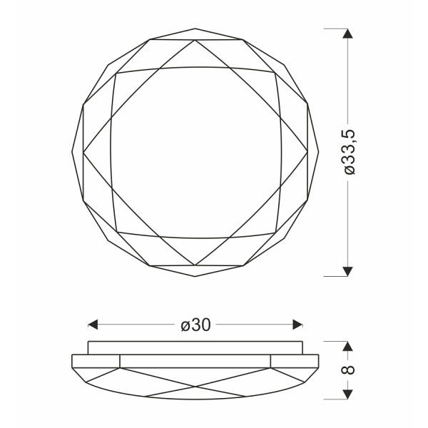 Baldo Lampa Sufitowa Plafon 33,5Cm 24W Led 4000K Klosz Biały Candellux