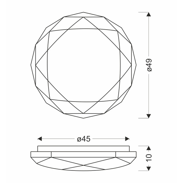 Baldo Lampa Sufitowa Plafon 49Cm 60W Led 4000K Klosz Biały Candellux