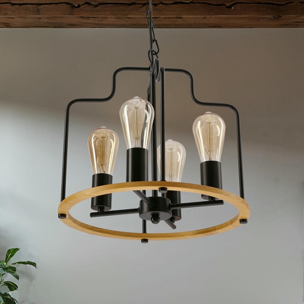 Datus Lampa Sufitowa Czarny 4X40W E27 Candellux