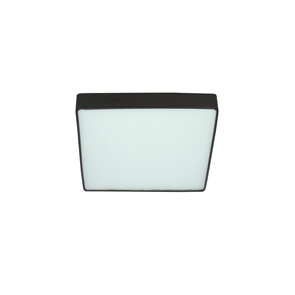 Quattro Lampa Sufitowa Plafon Kwadrat Czarny 35X35 18W Led 4000K Klosz Bia³Y Candellux