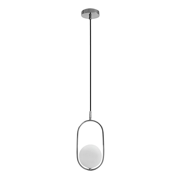 Cordel Lampa Wisząca Chromowy 1X20W G9 Klosz Biały Candellux