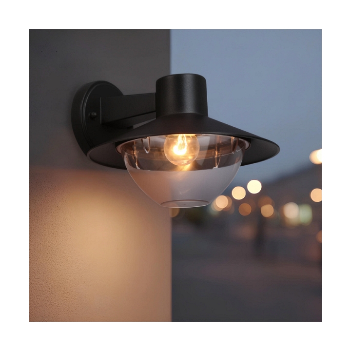Lampa Cosmos ogrodowa kinkiet xcm czarna kosz okrągła 1x40w - Candellux
