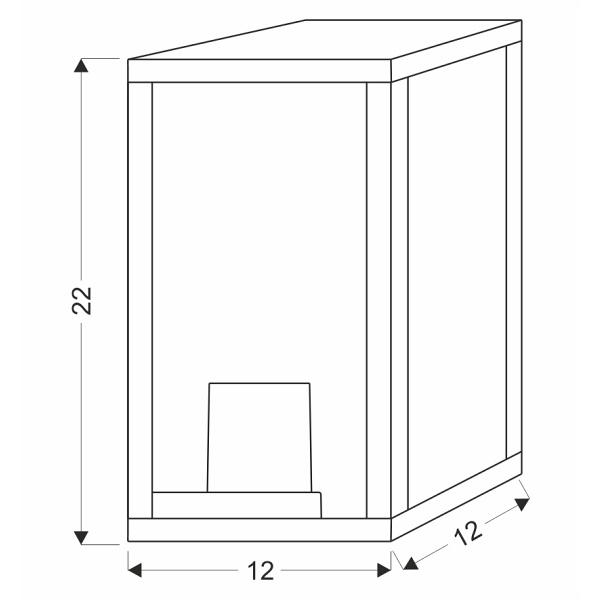Hoya Lampa Ogrodowa Elewacyjna Prostokątna 12X22Cm Czarny 1X60W E27 Ip44 Candellux