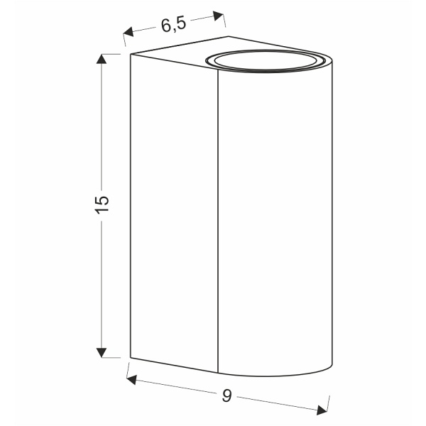 Lobelia Lampa Ogrodowa Elewacyjna Zaokrąglona 9,4X15Cm Czarny 2X35W Gu10 Ip44 Candellux