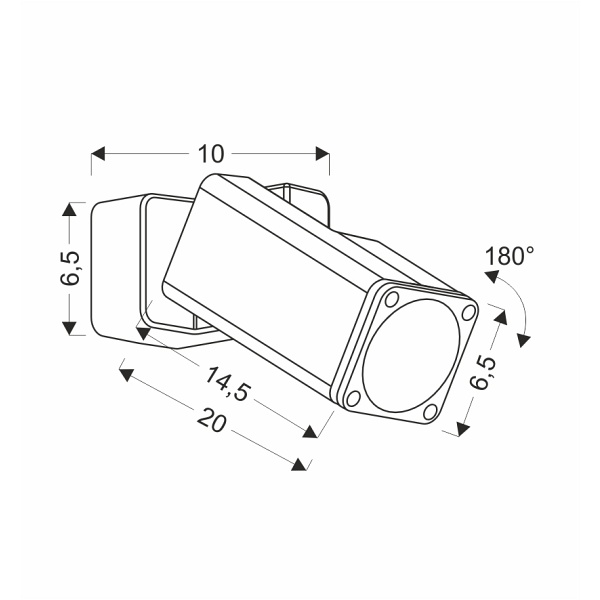 Salvia Lampa Ogrodowa Kinkiet Regulowany Czarny 1X35W Gu10 Ip65 Candellux