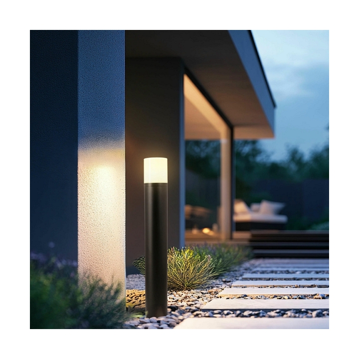 Lampa Ogrodowa sedum czarna słupek ścieżki ogrodowej 12w - Candellux