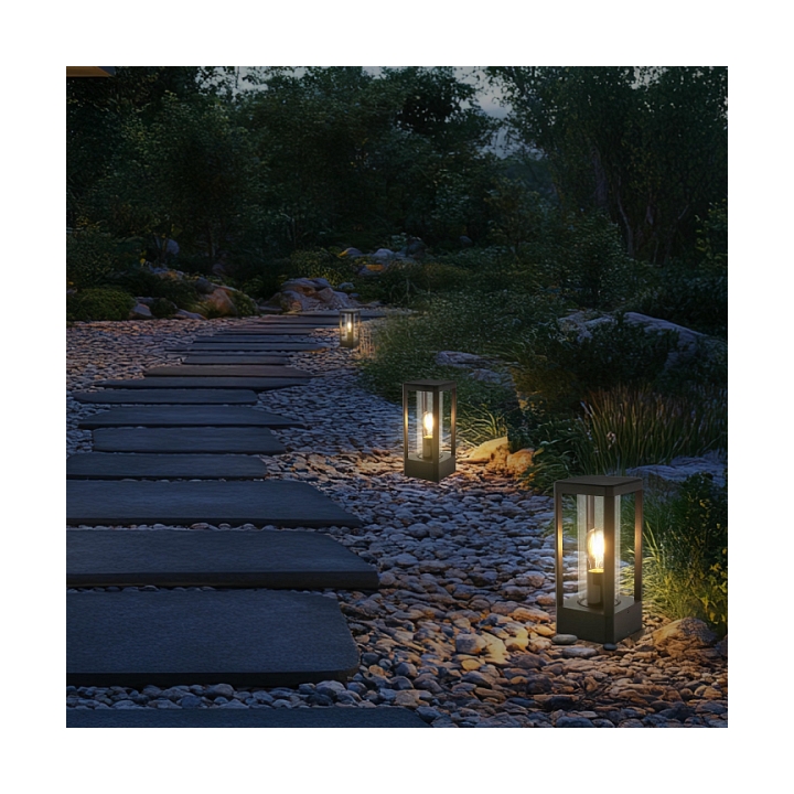 Lampa Ogrodowa cissus czarna metalowa stojąca zewnętrzne - Candellux