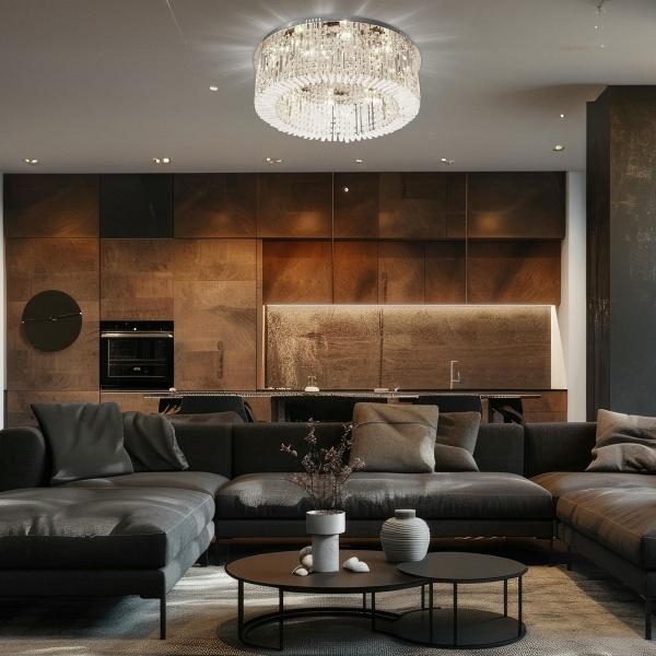 Maranga Lampa Sufitowa Plafon Chromowy 10X10W E14 Kryształy Bezbarwne Candellux