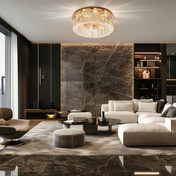 Maranga Lampa Sufitowa Plafon Złoty 10X10W E14 Kryształy Bezbarwne Candellux