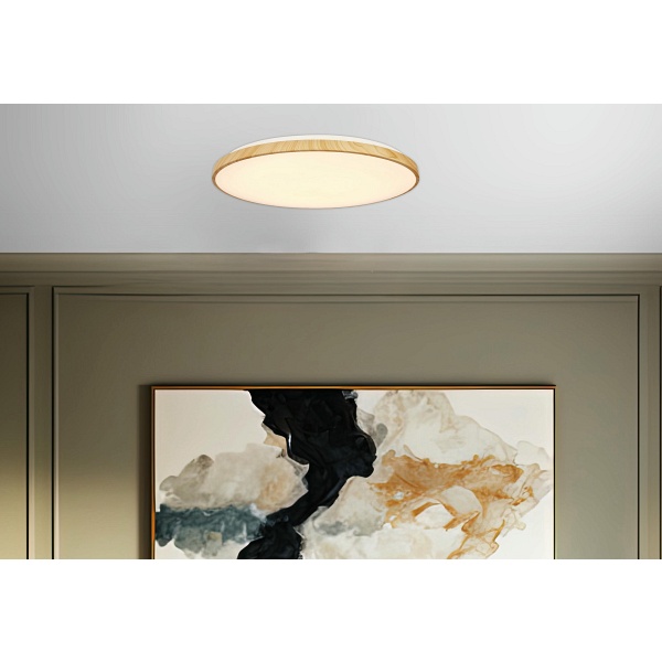 Tens Lampa Sufitowa Plafon Drew. 48W Led 3000/4000/6000K 59Cm Klosz Biały, Pilot Candellux