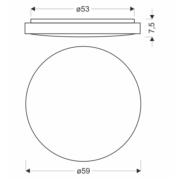 Tens Lampa Sufitowa Plafon Drew. 48W Led 3000/4000/6000K 59Cm Klosz Biały, Pilot Candellux