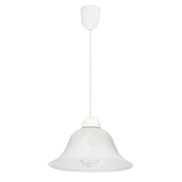 Lenis Lampa Wisząca Biały 1X60W E27 Klosz Biały Candellux