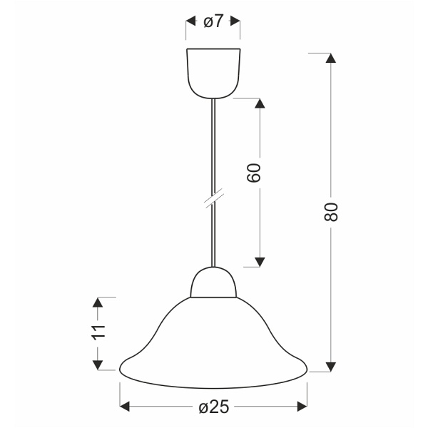Lenis Lampa Wisząca Biały 1X60W E27 Klosz Biały Candellux