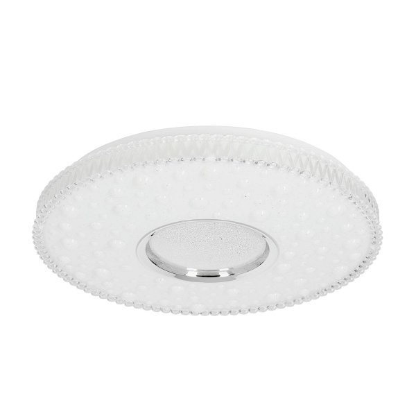 Bubbles Lampa Sufitowa Plafon 40Cm 24W Led 4000K Klosz Biały+Chromowy Candellux