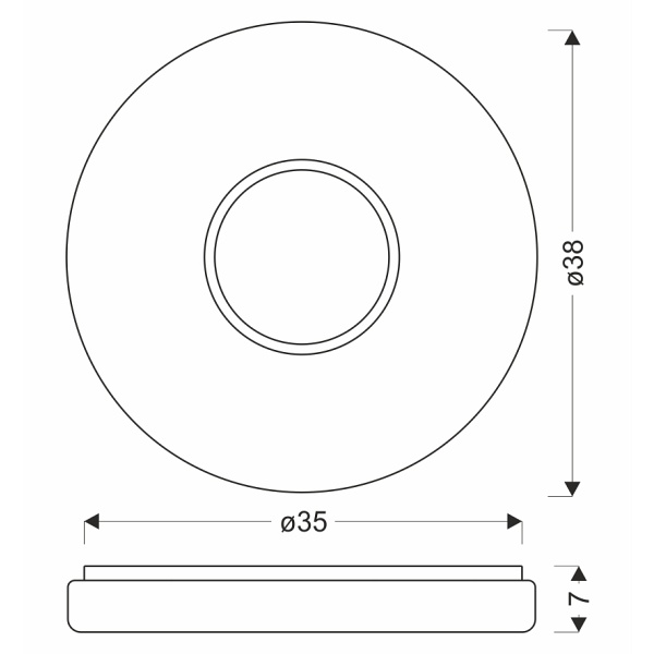 Bubbles Lampa Sufitowa Plafon 40Cm 24W Led 4000K Klosz Biały+Chromowy Candellux