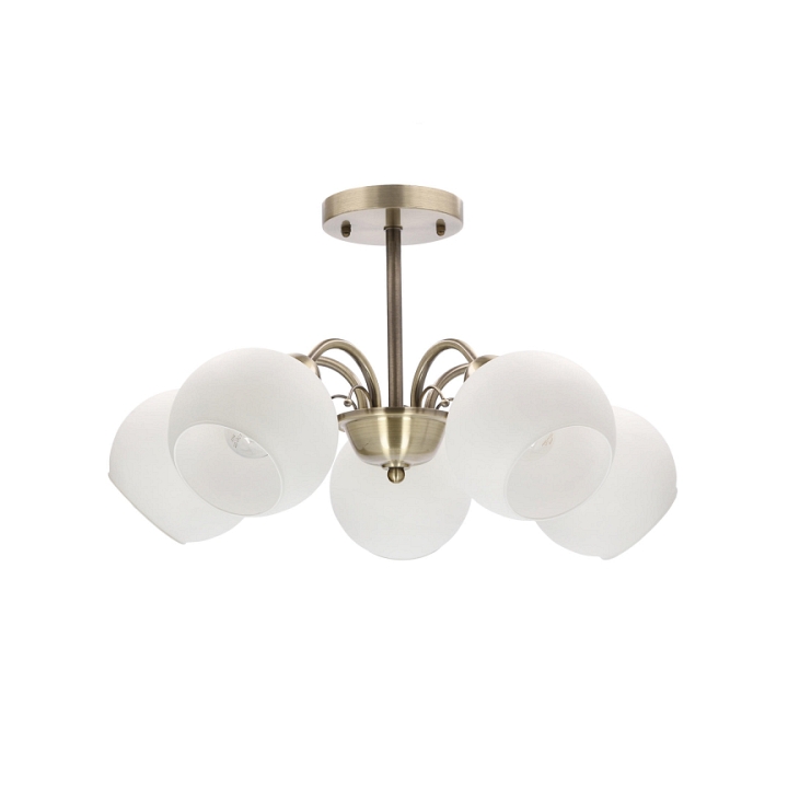 Lampa wisząca Nestor patynowa biała 5x40w - Candellux