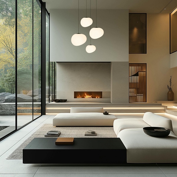 Stones Lampa Wisząca Czarny 20Cm 1X40W E27 Klosz Biały Candellux