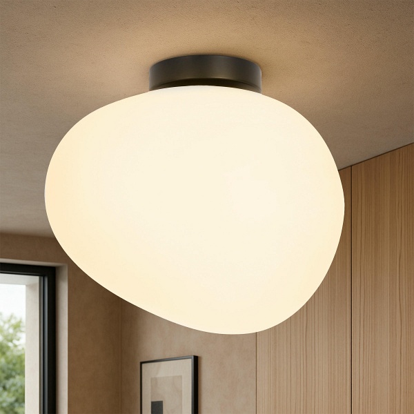 Lampa sufitowa Stones 30 inspirowana kamieniem designerski z mlecznym salonu - Candellux