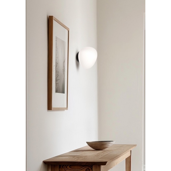 Stones Lampa Kinkiet 20Cm 1X40W E27 Klosz Biały Candellux