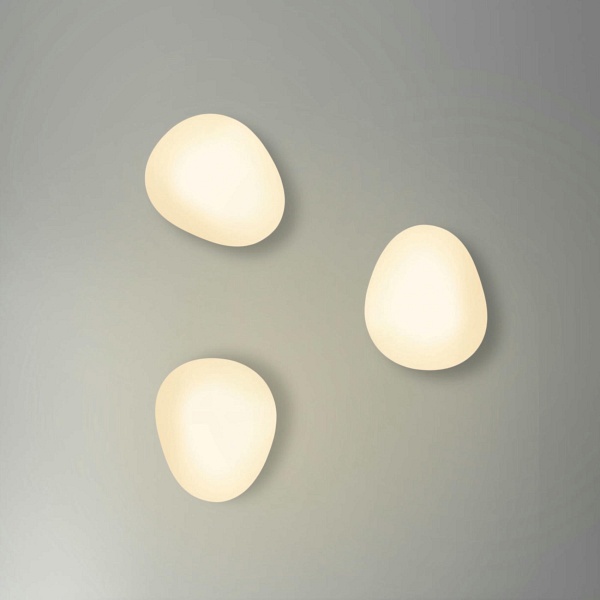Stones Lampa Kinkiet 20Cm 1X40W E27 Klosz Biały Candellux
