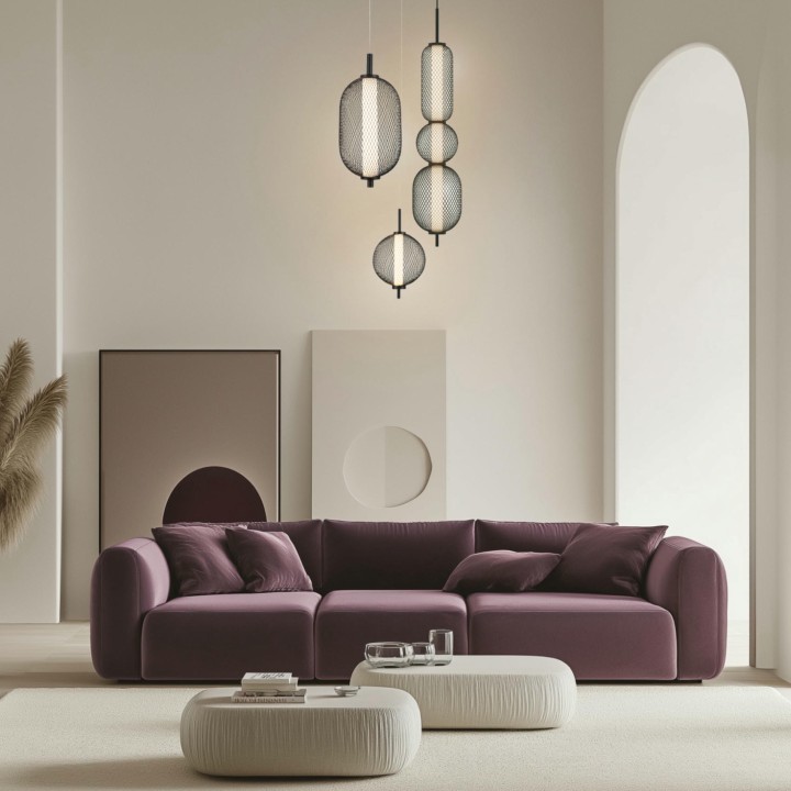 Puma Lampa Wisząca 20Cm Czarny 10W Led 3000K Klosz Biały Candellux