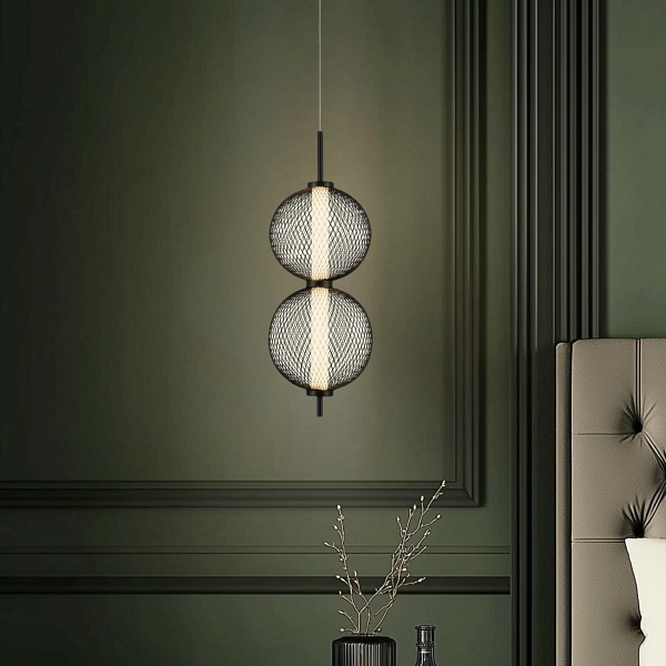 Puma Lampa Wisząca 14Cm Czarny 10W Led 3000K Klosz Biały Candellux