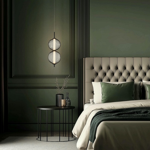 Puma Lampa Wisząca 14Cm Czarny 10W Led 3000K Klosz Biały Candellux