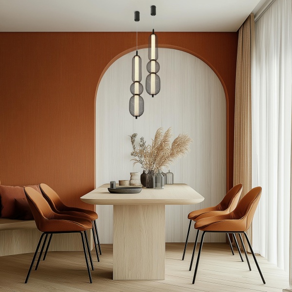 Puma Lampa Wisząca 14Cm Czarny 15W Led 3000K Klosz Biały Candellux