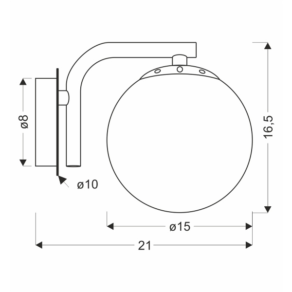 Amadeo Lampa Kinkiet Mosiężny 1X40W E14 Klosz Biały Candellux