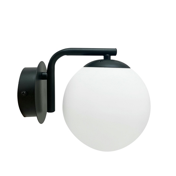 Amadeo Lampa Kinkiet Czarny 1X40W E14 Klosz Biały Candellux