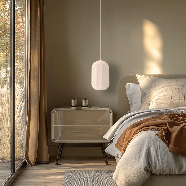 Cresto Lampa Wisząca Biały 1X40W E27 Klosz Biały Candellux