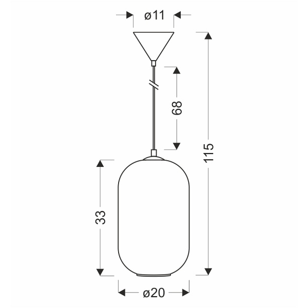 Cresto Lampa Wisząca Biały 1X40W E27 Klosz Biały Candellux