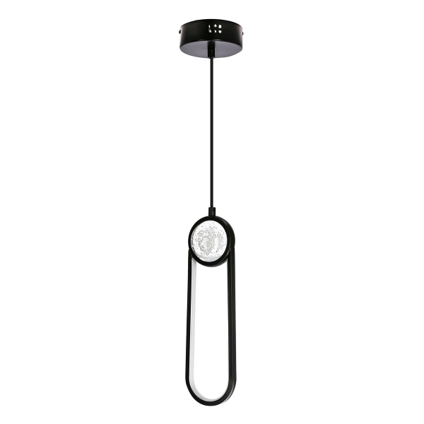 Lacrima Lampa Wiszaca Czarny 10Cm 15W Led 3000K Maskownica Biała Candellux