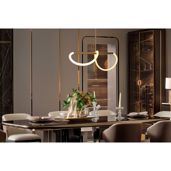 Supreme Lampa Wiszaca 80Cm Złoty 18W Led 3000K Biały Candellux