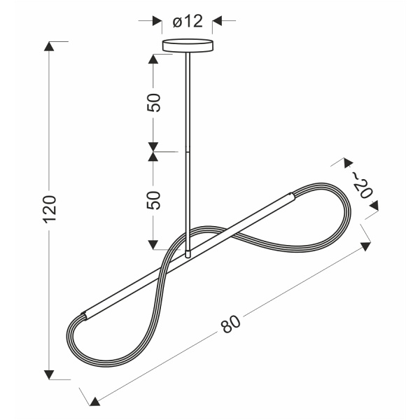 Supreme Lampa Wiszaca 80Cm Złoty 18W Led 3000K Biały Candellux