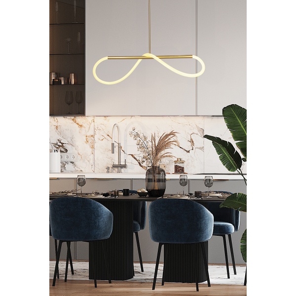 Supreme Lampa Wiszaca 100Cm Złoty 22W Led 3000K Biały Candellux